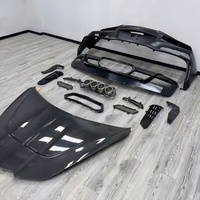 Kit carrosserie comprenant des grilles de pare-chocs avant et arrière, un capot et un diffuseur, adapté à la Chevrolet Corvette C8 Z06 23-24