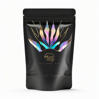 Sachet Doypack refermable en aluminium avec fermeture éclair et encoche de déchirement pour bonbons 300g, emballage alimentaire, finition mate douce au toucher