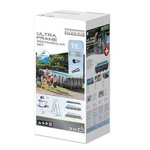 <span class=keywords><strong>Piscine</strong></span> gonflable rectangulaire <span class=keywords><strong>Intex</strong></span> 26356 gris foncé pour usage familial en extérieur - Product Image 4