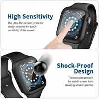Protecteur d'écran en verre trempé AAA de haute qualité à bas prix pour Apple Watch S7 Compatible avant et arrière