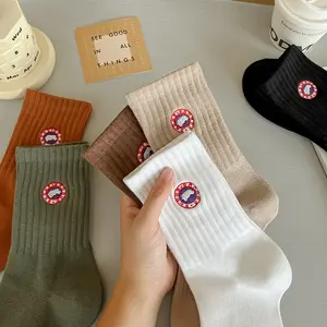 Athletic Ribbed Running Cotton Unisex Embroidery Custom Logo Sports Socks