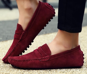 <span class=keywords><strong>Mocasines</strong></span> para caminar de oficina para <span class=keywords><strong>hombre</strong></span>, cabeza de gamuza de 10 colores, ligeros, transpirables, cómodos, acolchados, Oxford, planos, informales, tendencia de Beanshoe - Product Image 4