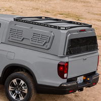 ANRICA Coque de camping tactique en aluminium pour camionnette et couvre-caisse de pick-up pour kit maître de camping tout-terrain 4x4 pleine grandeur