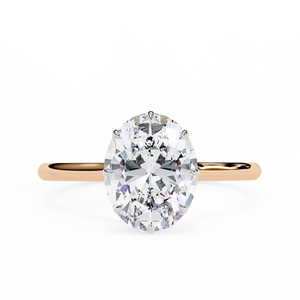 Anillo de Compromiso de Diamante Cultivado en Laboratorio con Corte Brillante en Oro Sólido de 18K para Mujer, Certificado IGI, Chapado en Rodio, Color Blanco D, Láser - Product Image 5