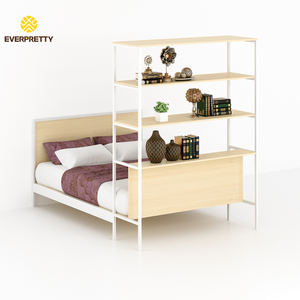 Muebles de Dormitorio Modernos para <span class=keywords><strong>Hotel</strong></span>, Hostal, Apartamento, Escuela, Cama Doble con Estantes de Almacenamiento para Niños y Adultos, Juego para 1-2 Personas - Product Image 1