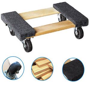 Directo de fábrica Extremos de moqueta Madera dura Flatbed Movers Dollies Muebles Moving Push <span class=keywords><strong>Dolly</strong></span> Cart - Product Image 2