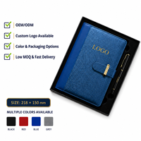 Coffret Cadeau d'Entreprise Premium : Carnet A5 en PU avec Stylo Métallique, Logo Personnalisé, Boîte Cadeau d'Affaires pour Employés et Clients