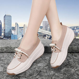 Chaussures compensées d'été multicolores grande taille pour femmes, confortables, à enfiler, plateforme épaisse, souples, sans augmentation de la hauteur - Product Image 2