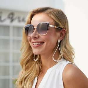 Lunettes de soleil œil de chat personnalisées pour femmes, verres PC UV400, monture noire, style Instagram, lunettes de soleil tendance - Product Image 4