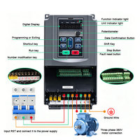 Variateur de fréquence triphasé 4 kW 220 V CA pour commande vectorielle de moteur et entraînement de compresseur