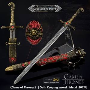 Épée <span class=keywords><strong>Game</strong></span> <span class=keywords><strong>of</strong></span> <span class=keywords><strong>Thrones</strong></span> Oathkeeper de 30cm réplique en alliage de zinc métallique (version haut de gamme) décoration de bureau à collectionner accessoire de cosplay - Product Image 3