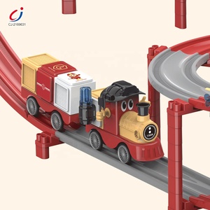 Magnetic Electric Train Rail 255pcs Diy <strong>Building</strong> <strong>Blocks</strong> Rapid Rescue Fire Fighting <strong>Track</strong> Set - Product Image 2