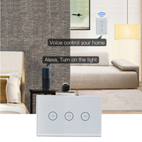 UEMON-Interrupteur électronique de maison domotique 1 2 3 Gang AU US standard, interrupteur mural intelligent WiFi et RF