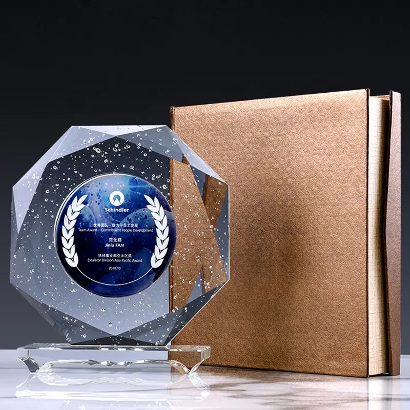 Carved Blank Transparent Bubble Crystal Trophy /Trophy/Medal Plaque/Trophy Cup
