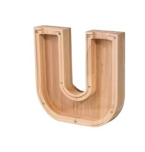 Salvadanaio in Legno a Forma di Lettera, Design Inglese con 26 Lettere, Portatile, di Alta Qualità, Ecologico, per Bambini - Product Image 1