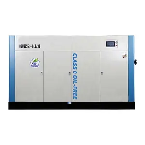 Compresor de aire de tornillo de dos etapas, 40bar, 20m, 3/min, 700CFM, 207kW, sin aceite, refrigerado por agua, PM, VSD, en venta