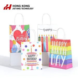 Bolsas de Regalo al por Mayor con Diseño de Velas y Globos para Fiestas de Cumpleaños - Product Image 1