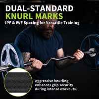 Barre EZ Curl HUISHENG 138 cm, barre de musculation robuste pour l'entraînement des bras, des biceps, des triceps et des exercices du haut du corps