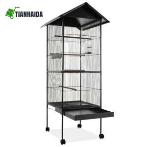 Top çatı metali yetiştiriciliği kuş kafesi papağan kafesi büyük kuş Aviary - Product Image 2