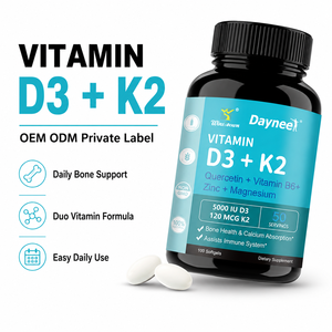 Private Label vitamina D3 K2 50000 Iu vitamina D3 K2 capsule Softgel integratori sanitari - Product Image 1