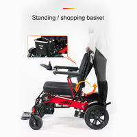 Fauteuil pliant léger et actif, hauteur réglable, fauteuil roulant électrique pour adultes atteints de paralysie cérébrale, fauteuil roulant noir Anhui pour personnes handicapées