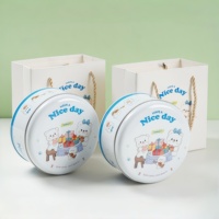 Boîtes en fer blanc pour gâteaux, mini-boîtes à biscuits, boîtes de rangement pour bonbons, boîtes à sucre avec couvercles, boîtes métalliques vides en matériaux recyclés pour chocolat et aliments