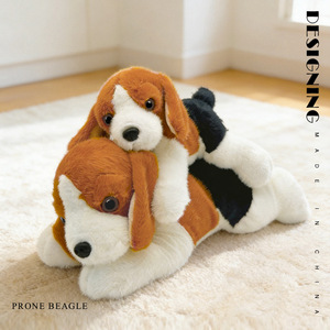 Lindo Peluche de <span class=keywords><strong>Beagle</strong></span> Recostado con Relleno de Algodón PP, Muñeco Miguero Harehound, Decoración, Regalo de Cumpleaños para Niños - Product Image 2