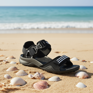 Adidas Ultra Sandal Dlx Chaussures pour hommes Ef0016 Noir Blanc Taille 7 Semelle intérieure en cuir véritable Semelle extérieure en caoutchouc antidérapante Été Décontracté - Product Image 3