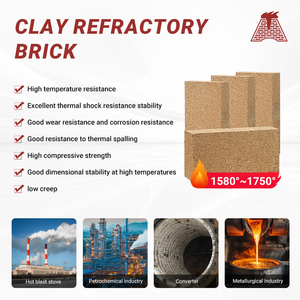 <span class=keywords><strong>Brique</strong></span> réfractaire en argile à résistance supérieure aux températures de 2000°C, prix compétitif, découpe sur mesure pour incinérateur - Product Image 4