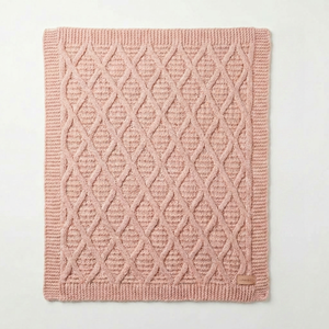 Couverture <span class=keywords><strong>de</strong></span> <span class=keywords><strong>berceau</strong></span> en tricot texturé diamanté, douce et épaisse, pour nouveau-né et nourrisson, couverture classique confortable pour <span class=keywords><strong>berceau</strong></span> et poussette, 31" x 39" - Product Image 2