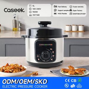Cuisinière électrique multifonction 6-en-1 en acier inoxydable de 5 L avec réglages programmables, arrêt automatique et commande par bouton - Product Image 2