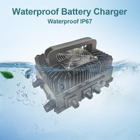 Chargeur étanche IP67 48V 72V pour chariots élévateurs à ciseaux, moteur et batterie LiFePO4 haute efficacité, entrée 110V 220V, sortie