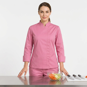 Uniforme de Trabajo para Restaurante, 100% Algodón, Manga Larga, Transpirable, para Personal de Hotel y Bar, Fabricante Mayorista OEM - Product Image 1