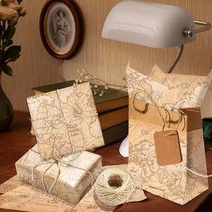 Papel de Seda con Mapa del <span class=keywords><strong>Mundo</strong></span> Recubierto de Resina Desechable Personalizado para Empaque de Cajas de Regalo, Decoraciones para Fiestas de Cumpleaños - Product Image 6