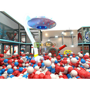 Toboggan en spirale transparent sur le thème des vaisseaux spatiaux, toboggan à balles sur le thème de l'espace, tunnel pour équipement de jeu intérieur pour enfants - Product Image 5