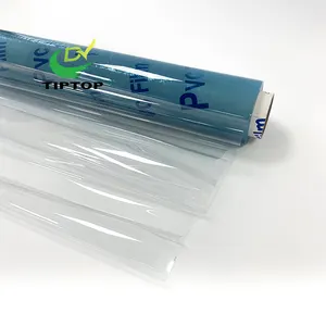Tiptop Plastic Supply Kunden spezifisches Weihnachts design Flexible Farbe Weiches Glas Super klare transparente Folie PVC Soft Sheet Roll
