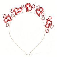 Serre-tête ludique en forme de cœur avec strass multicolores pour femmes et filles – Accessoire capillaire pour la Saint-Valentin, les fêtes, les mariages et les anniversaires