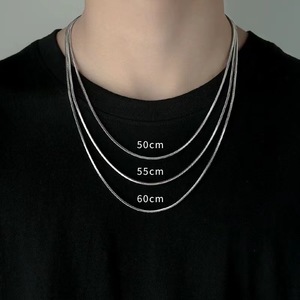 Corrente de Colar em Aço Inoxidável HP199 em Forma de Cobra Quadrada, Corrente de Aço Titânio para Homens e Mulheres, Adequada para Fazer Joias DIY - Product Image 6