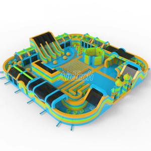 Bán chạy nhất khổng lồ nhảy lâu đài Inflatable chơi Thế giới trung tâm chơi khu vực lâu đài bouncy sân chơi trong nhà với Slide lớn - Product Image 1