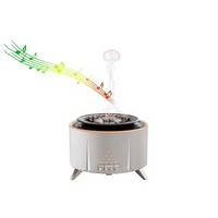 Diffuseur d'arômes sans eau Alyster Flame-Silhouette pour haut-parleur, bruit blanc, ultrasonique, type brume, capacité 0,5 L, pour bureau