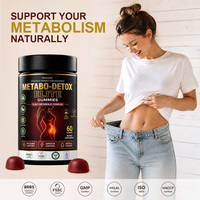 Gummies Détox et Nettoyantes pour le Côlon au Vinaigre de Cidre de Pomme pour le Soutien Digestif et le Soulagement, Sans Gluten, Aide à la Perte de Poids - 60 Unités