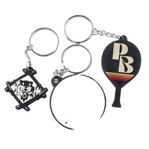 Personalized Custom Rubber Carabiner Keychains Ecofriendly OEM Logo UV Printing PVC Soft Keychains - Product Image 1