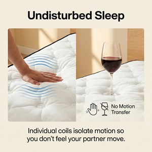 Colchón de Lujo con Resortes Helicoidales Comprimidos, Ultra Suave y Confortable, Superficie de Sueño Suave con Aislamiento de Movimiento para Casa, Villa o Dormitorio - Product Image 4