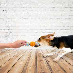 Mainan Interaktif Gigitan Tali Anjing, Mainan Anak Anjing Tangguh untuk Anjing Kecil Sedang, Mainan <span class=keywords><strong>Tug</strong></span> Perang Membersihkan Gigi - Product Image 4