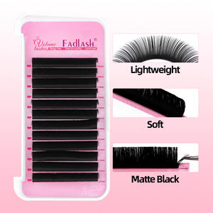 Custom 0.05mm Dark Black Lashes Individual Faux <strong>Eyelash</strong> <strong>Extension</strong> Matte Cashmere Lash Tray Mega Volume Handmade Soft <strong>Extensions</strong> - Product Image 3