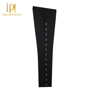 Lussuoso <span class=keywords><strong>abito</strong></span> da sposa uomo 2 pezzi Set acqua goccia diamante doppio petto per risvolto di punta dello sposo pantaloni per matrimoni estivi - Product Image 2