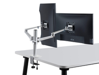 OL-2 En Aluminium Hauteur Réglable 17-32 pouces Moniteur À Double Écran Support Bras Plein Mouvement Moniteur Support de Montage Support De Bureau