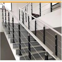 Garde-corps de câble de balcon noir de 42 pouces de qualité supérieure, balustrade de main courante de corde extérieure de pont à faible entretien pour escaliers