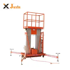 Double-column aluminum alloy elevator for small hydraulic aerial work platform