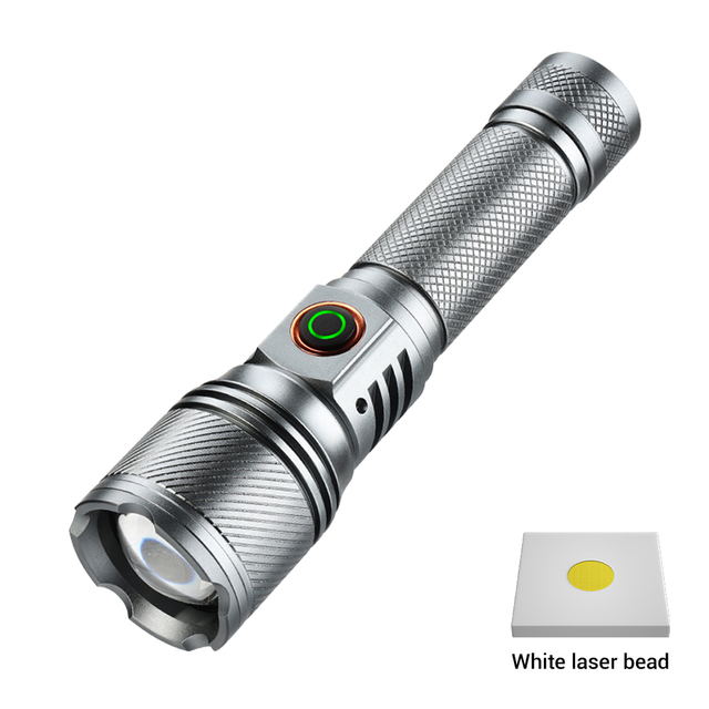 Super Bright LED Rechargeable Tactical Flashlight for Self-Defense Waterproof USB Custom ABS Aluminum for Outdoor Industrial Use